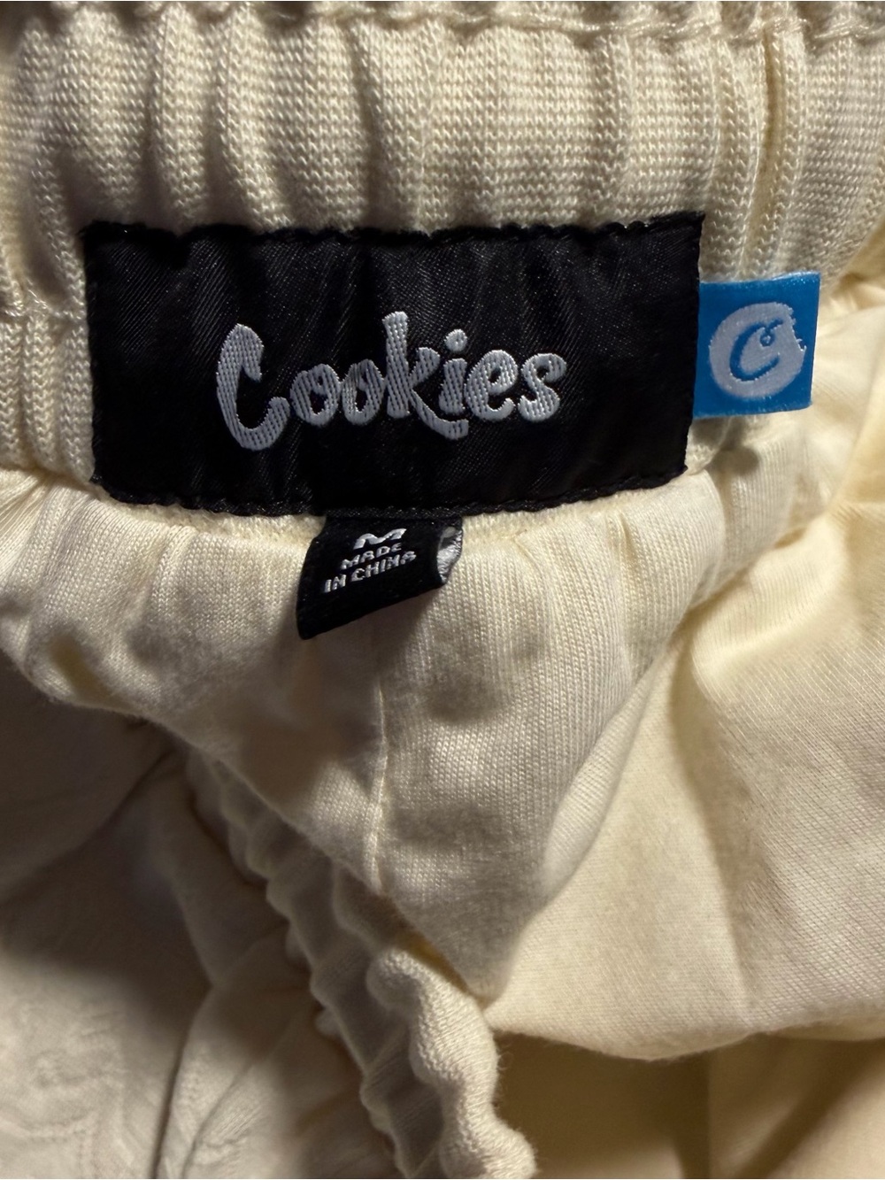 Cookies brand M Cream Textured Drawstring Shorts - Picture 2 of 2